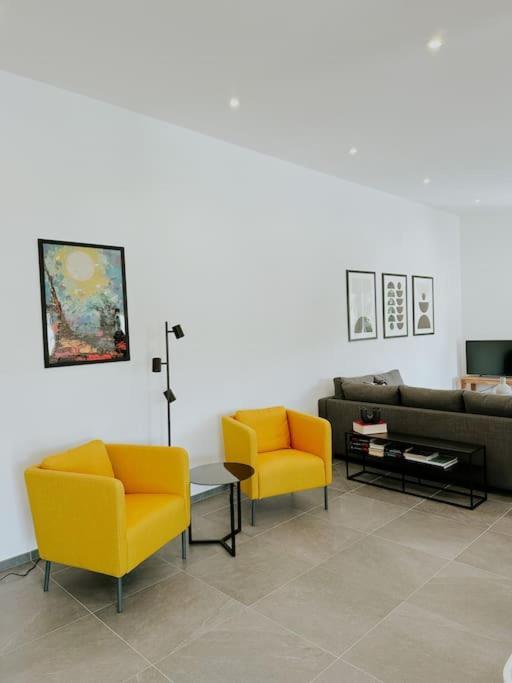 Aspisheim Apartment 100 Qm Im Weindorf - Balkon/Garage מראה חיצוני תמונה